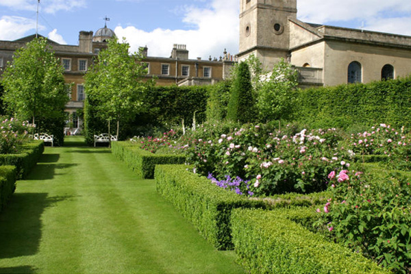 Badminton Gardens i Cotswolds, England