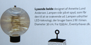 Lysende bolde i Bo Bedre - Crystal udendørslampe
