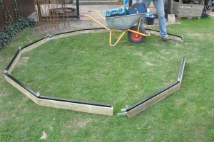 Fundamentet delvis samlet