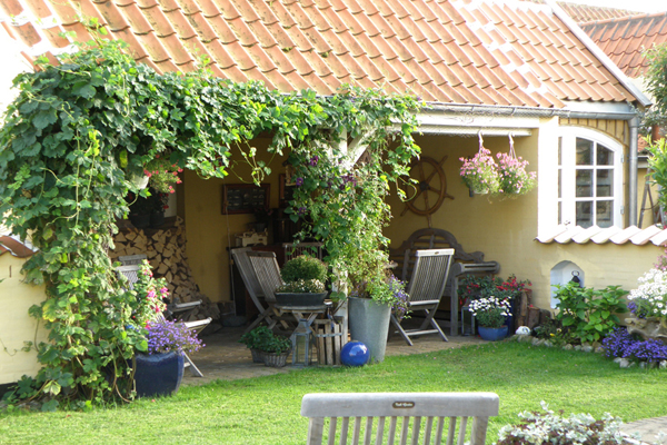 Flot overdækket terrasse - helt fantastisk