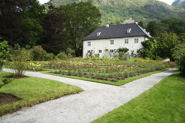 Det lille slot som er i Baroniet i Rosendal i Norge